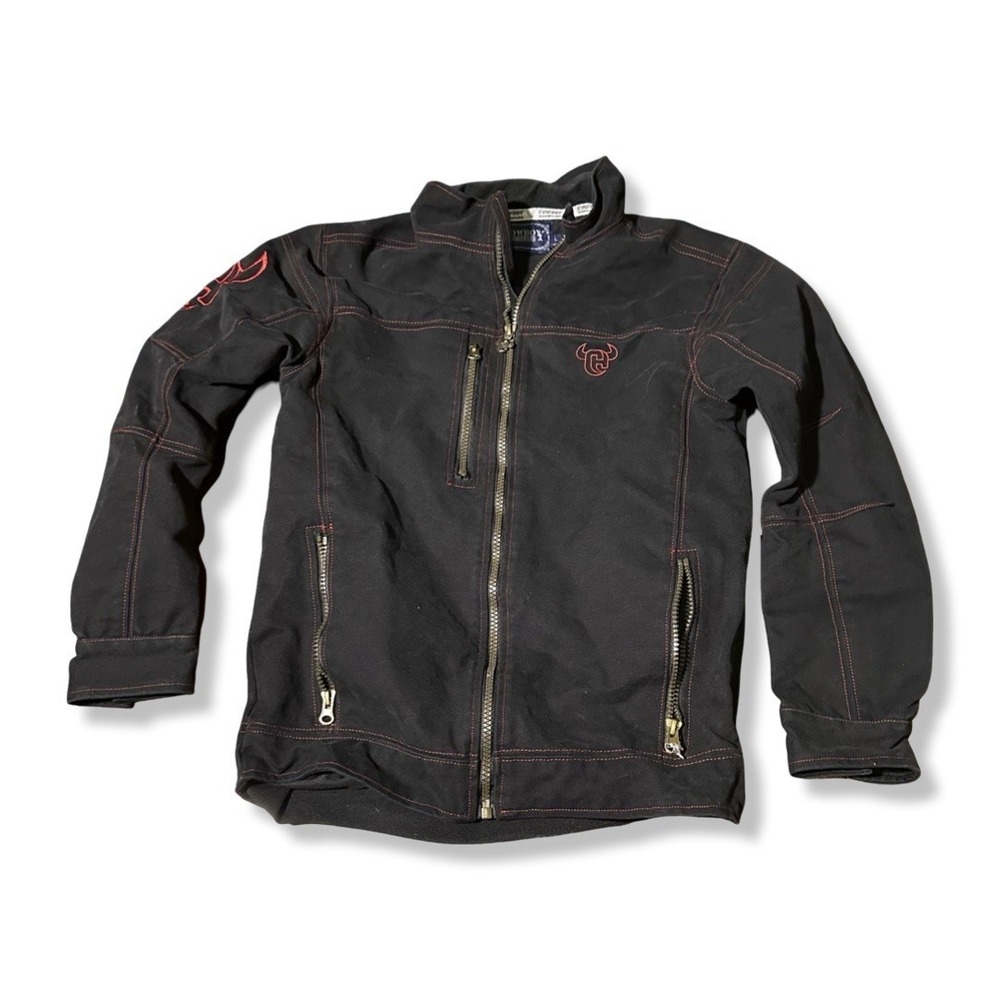 Vintage Y2K Cowboy Hardware Ladies Black Full Zip Jacket Size Large